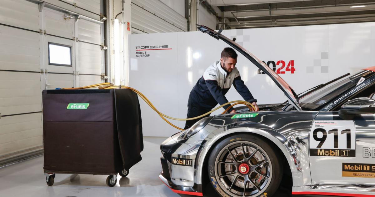 Porsche is racing eFuels in the Supercup racing series this year